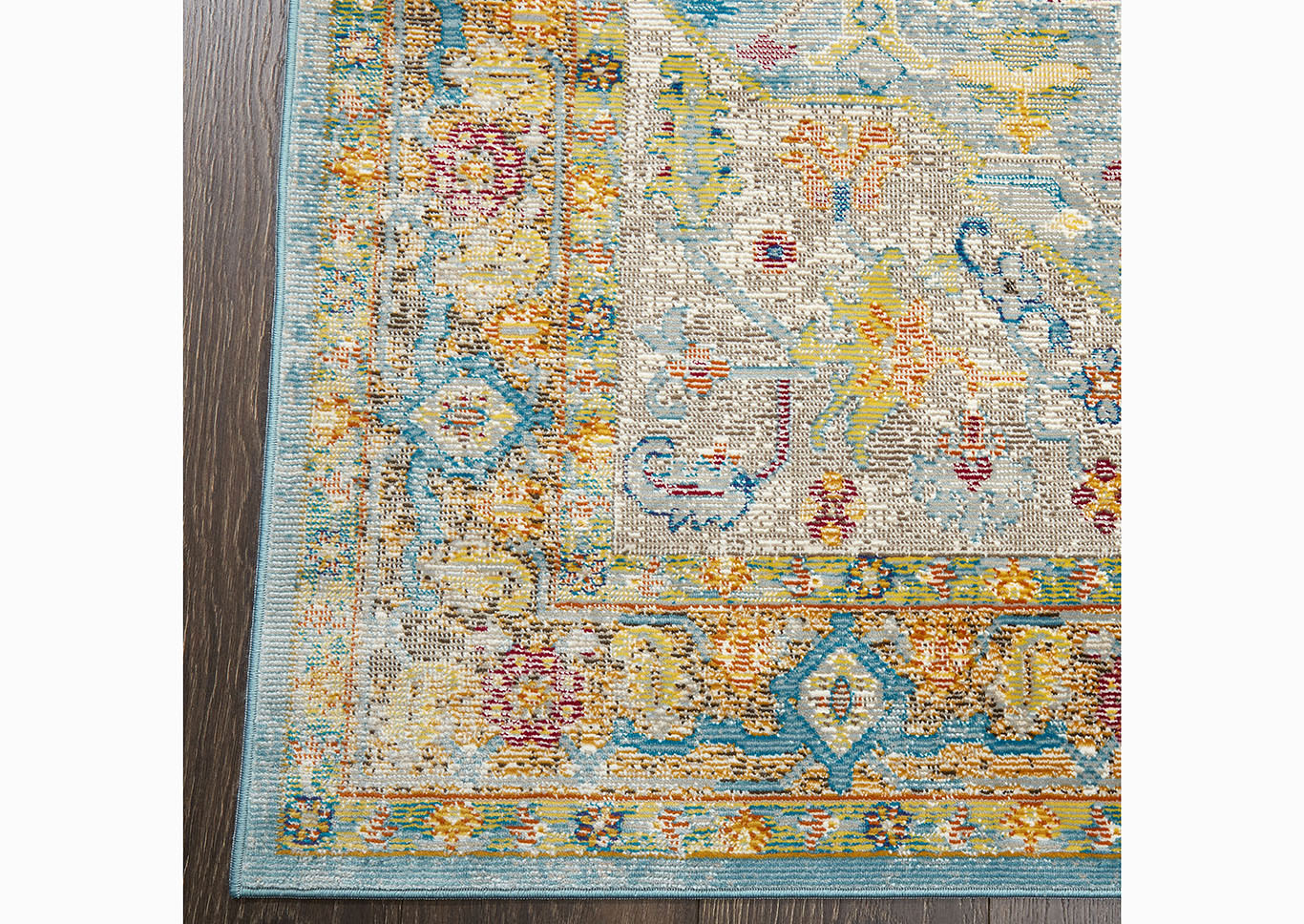 Home Dynamix Nicole Miller Parlin Peony Oriental Area Rug 31"x47" Medallion Gray/Yellow,Home Dynamix